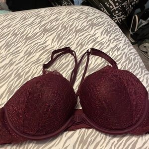maroon bra